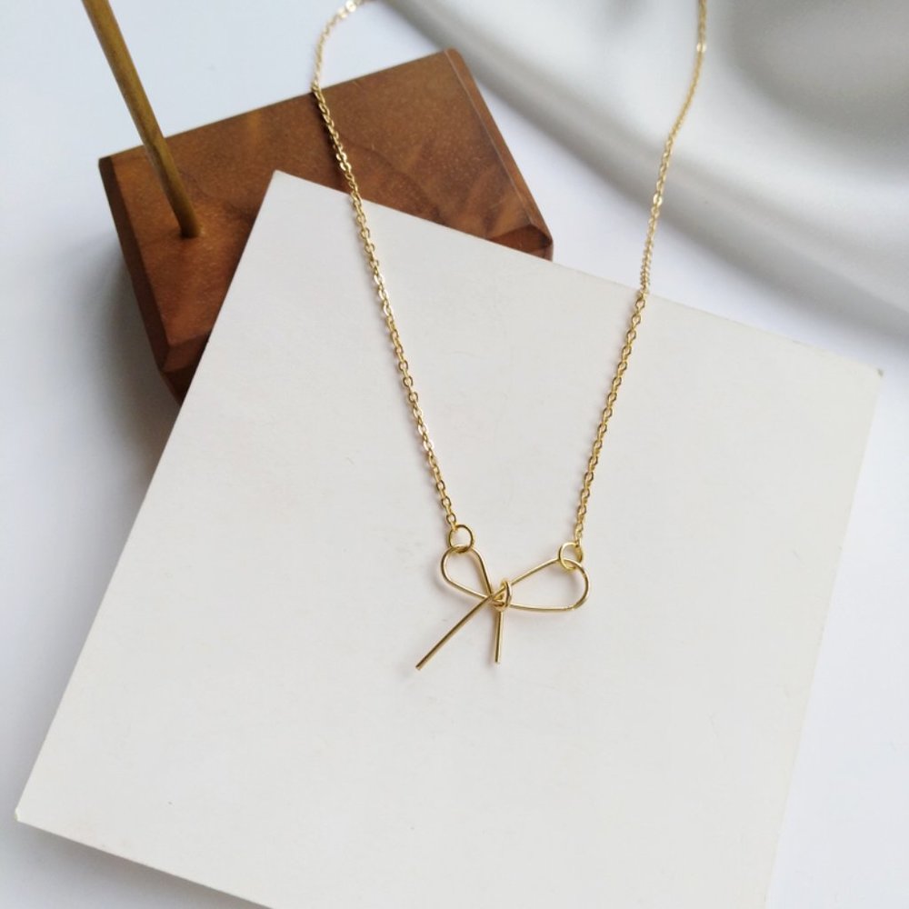 ❤️‍🔥𝕤𝕒𝕝𝕖❤️‍🔥sweet bow necklace - Picture 3 of 8